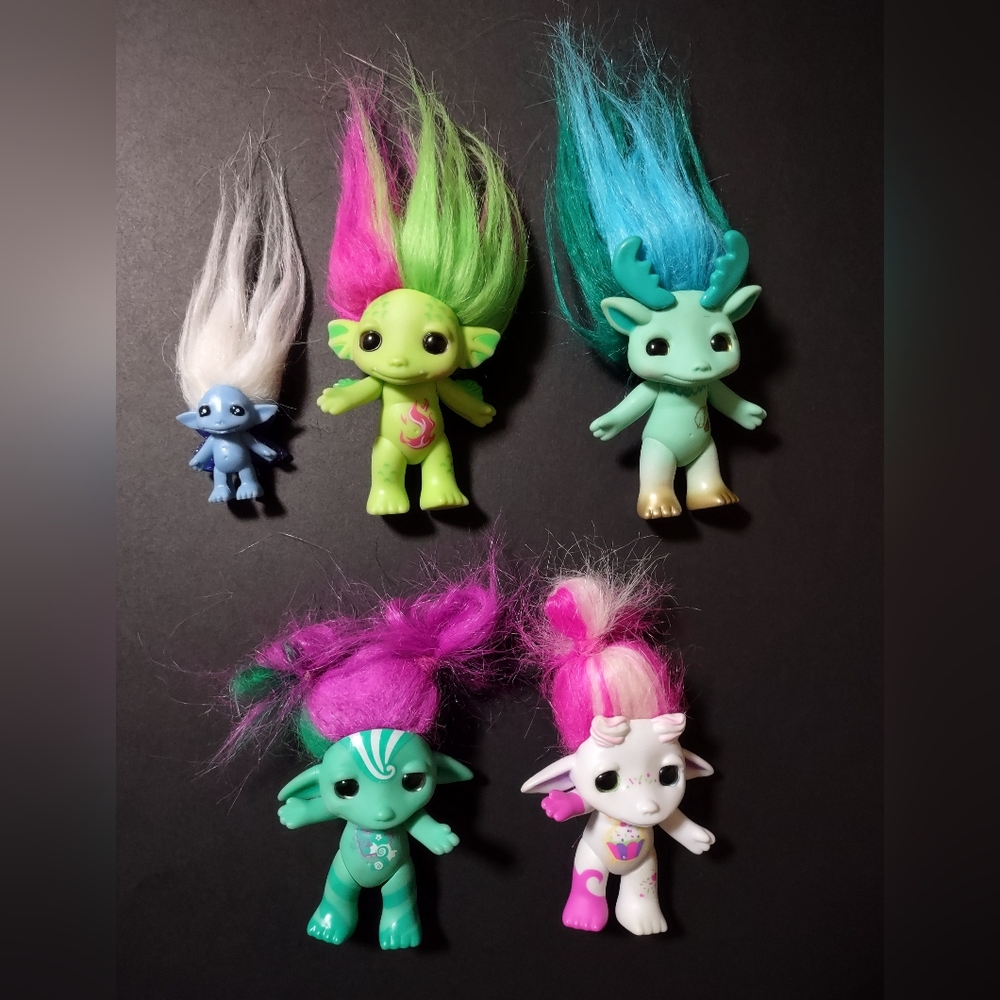 The Zelfs Trolls Dolls Figures Bundle Lot of 5 - 4 Medium 1 Small